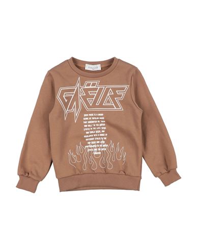 Shop Gaelle Paris Gaëlle Paris Toddler Boy Sweatshirt Camel Size 6 Cotton In Beige