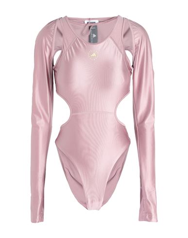Shop Adidas By Stella Mccartney Asmc Sh Leotard Woman Bodysuit Pastel Pink Size L Recycled Polyamide, Ela
