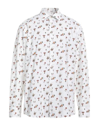 Etro Man Shirt White Size 17 Cotton