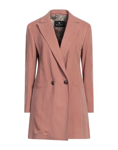 Etro Woman Blazer Blush Size 10 Linen, Silk In Pink