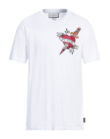 Philipp Plein Man T-shirt White Size L Cotton