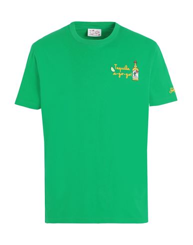 Mc2 Saint Barth Tshirt Man Man T-shirt Green Size L Cotton