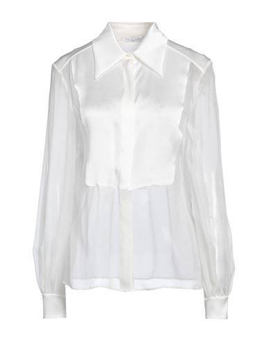 Shop Alberta Ferretti Woman Shirt White Size 8 Silk, Acetate