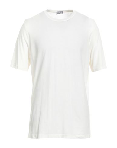 Shop S. Moritz Man T-shirt Ivory Size 44 Cotton In White