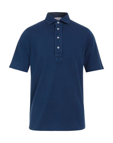 S. Moritz Man Polo Shirt Blue Size 40 Cotton