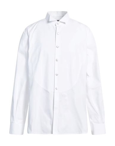 Shop Balmain Man Shirt White Size 17 Cotton