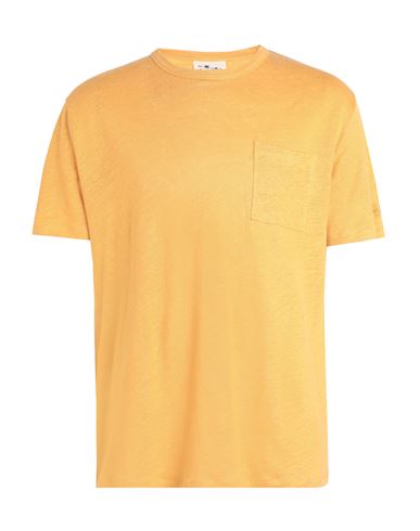 Mc2 Saint Barth Ecstasea Man T-shirt Ocher Size 4xl Linen In Yellow