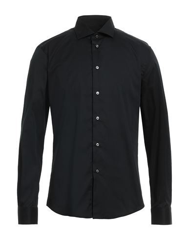 Shop Brian Dales Man Shirt Black Size 14 ½ Cotton, Polyamide, Elastane