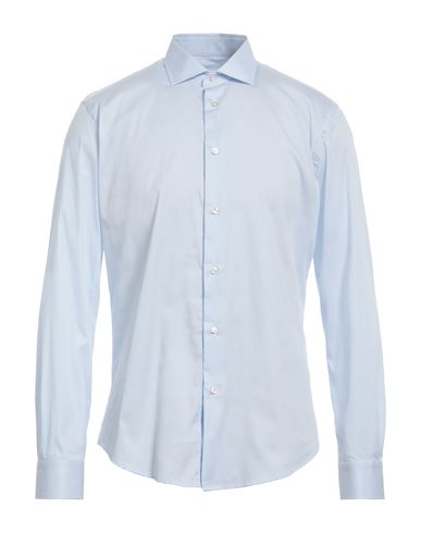 Shop Brian Dales Man Shirt Light Blue Size 17 Cotton, Polyamide, Elastane