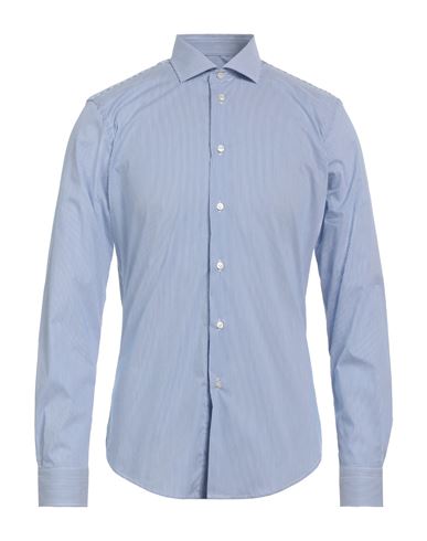 Brian Dales Man Shirt Blue Size 15 Cotton, Polyamide, Elastane
