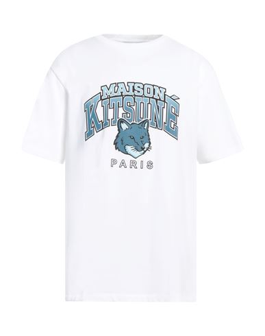 Shop Maison Kitsuné Man T-shirt White Size M Cotton