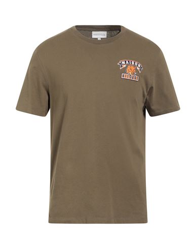 Shop Kitsuné Man T-shirt Military Green Size Xxl Cotton