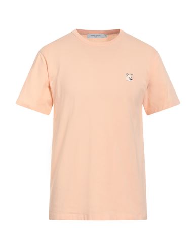 Shop Kitsuné Man T-shirt Apricot Size Xl Cotton In Orange