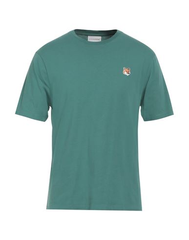 Shop Maison Kitsuné Man T-shirt Green Size L Cotton