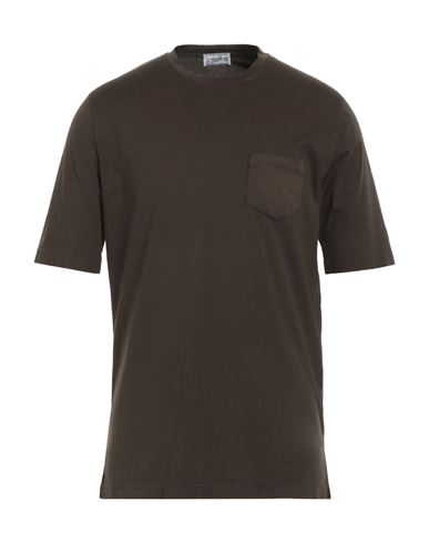 S. Moritz Man T-shirt Dark Brown Size 44 Cotton