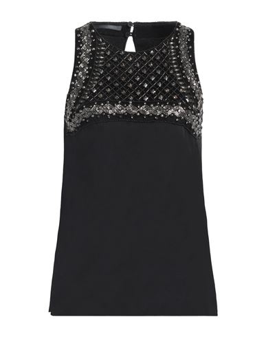 Shop Alberta Ferretti Woman Top Black Size 8 Acetate, Silk