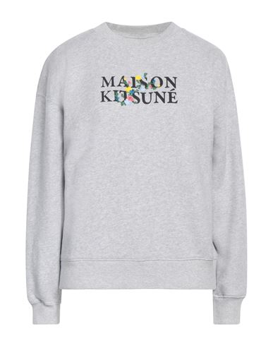 Shop Maison Kitsuné Woman Sweatshirt Grey Size L Cotton