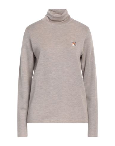 Maison Kitsuné Woman Turtleneck Dove Grey Size S Wool In Grey