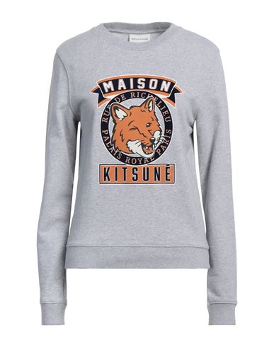 Shop Maison Kitsuné Woman Sweatshirt Grey Size S Cotton