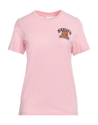 Shop Maison Kitsuné Woman T-shirt Pink Size L Cotton