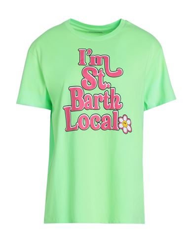 Mc2 Saint Barth Emilie Woman T-shirt Acid Green Size L Cotton