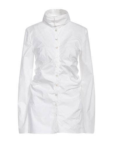 Erika Cavallini Woman Shirt White Size 6 Cotton, Elastane