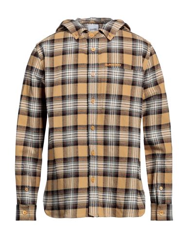 Burberry Man Shirt Camel Size L Cotton In Brown