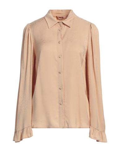 Shop Twinset Woman Shirt Sand Size 10 Viscose In Beige