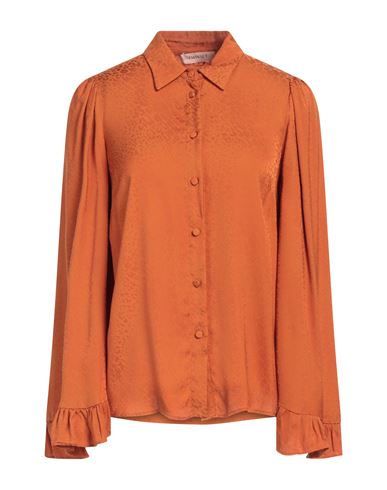 Shop Twinset Woman Shirt Rust Size 4 Viscose In Red
