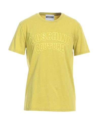 Moschino Man T-shirt Acid Green Size 34 Cotton In Yellow