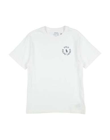 Polo Ralph Lauren Babies'  Logo Cotton Jersey Tee Toddler Boy T-shirt White Size 5 Cotton