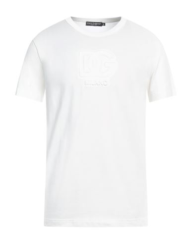 Dolce & Gabbana Man T-shirt Ivory Size 46 Cotton In White