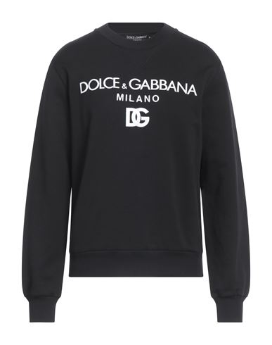 Dolce & Gabbana Man Sweatshirt Black Size 50 Cotton, Elastane, Viscose, Polyester, Pvc - Polyvinyl C