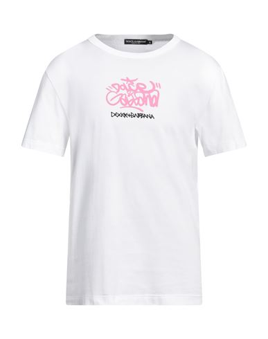 Dolce & Gabbana Man T-shirt White Size 46 Cotton