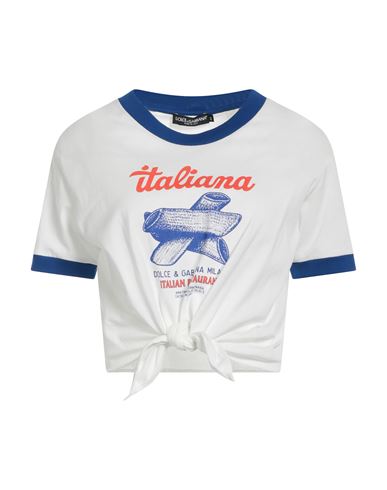 Dolce & Gabbana Woman T-shirt White Size 6 Cotton