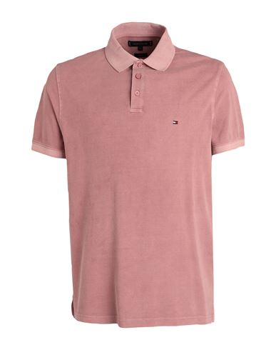 Tommy Hilfiger Man Polo Shirt Pastel Pink Size L Cotton
