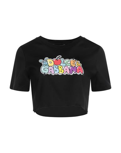 Dolce & Gabbana Woman T-shirt Black Size 10 Cotton
