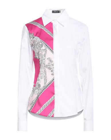 Versace Woman Shirt White Size 8 Cotton, Polyester