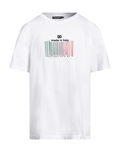 Dolce & Gabbana Man T-shirt White Size 48 Cotton