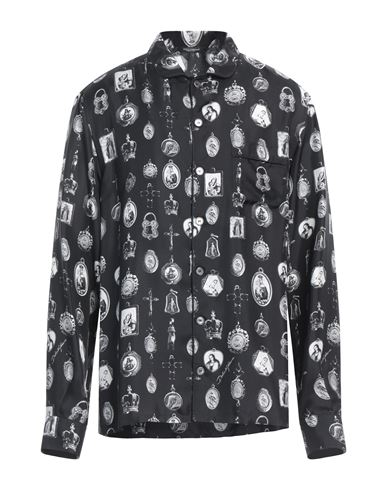Dolce & Gabbana Man Shirt Black Size 16 Silk
