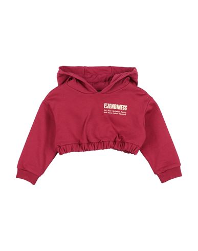 Shop Fendi Toddler Girl Sweatshirt Garnet Size 5 Cotton, Elastane In Red
