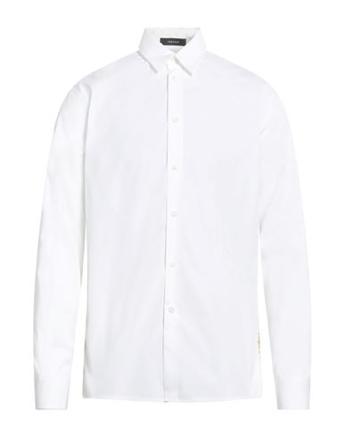 Shop Versace Man Shirt White Size 46 Cotton, Silk, Polyester