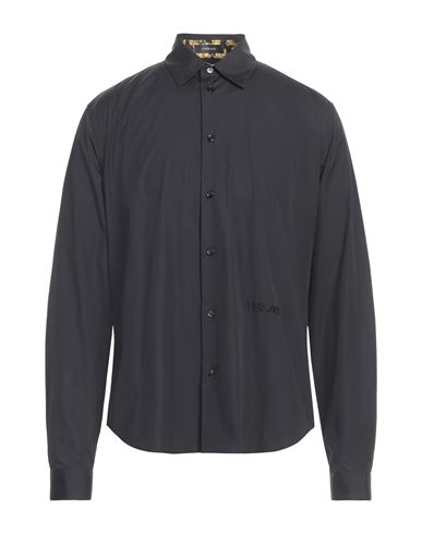 Shop Versace Man Shirt Black Size 16 ½ Cotton, Polyester