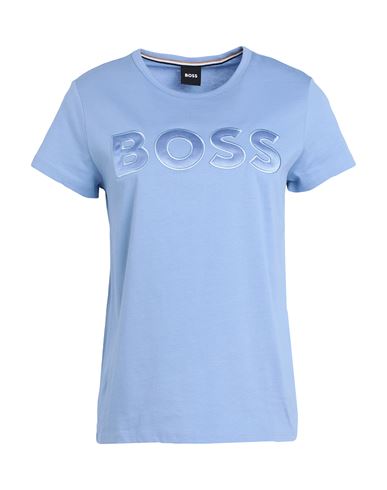 Shop Hugo Boss Boss Woman T-shirt Light Blue Size Xl Cotton