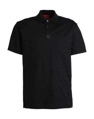 Shop Hugo Man Polo Shirt Black Size M Cotton