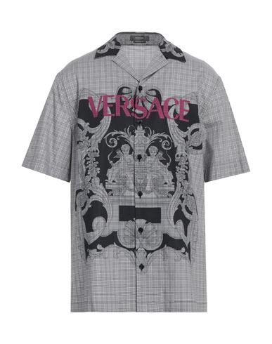 Shop Versace Man Shirt Black Size 38 Cotton