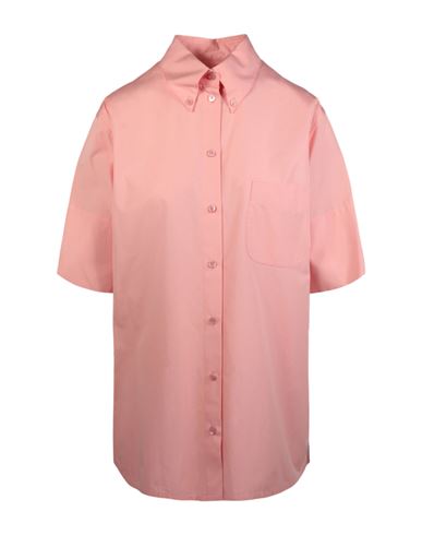 Shop Ferragamo Button Down Woven Shirt Woman Shirt Pink Size 10 Cotton