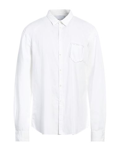 Aglini Man Shirt White Size Xl Cotton, Elastane