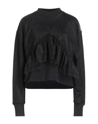 Shop Msgm Woman Sweatshirt Black Size L Cotton, Polyamide