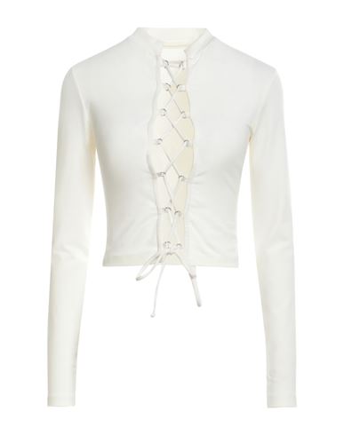 Shop Heron Preston Woman Top Cream Size S Cotton, Polyester, Elastane In White
